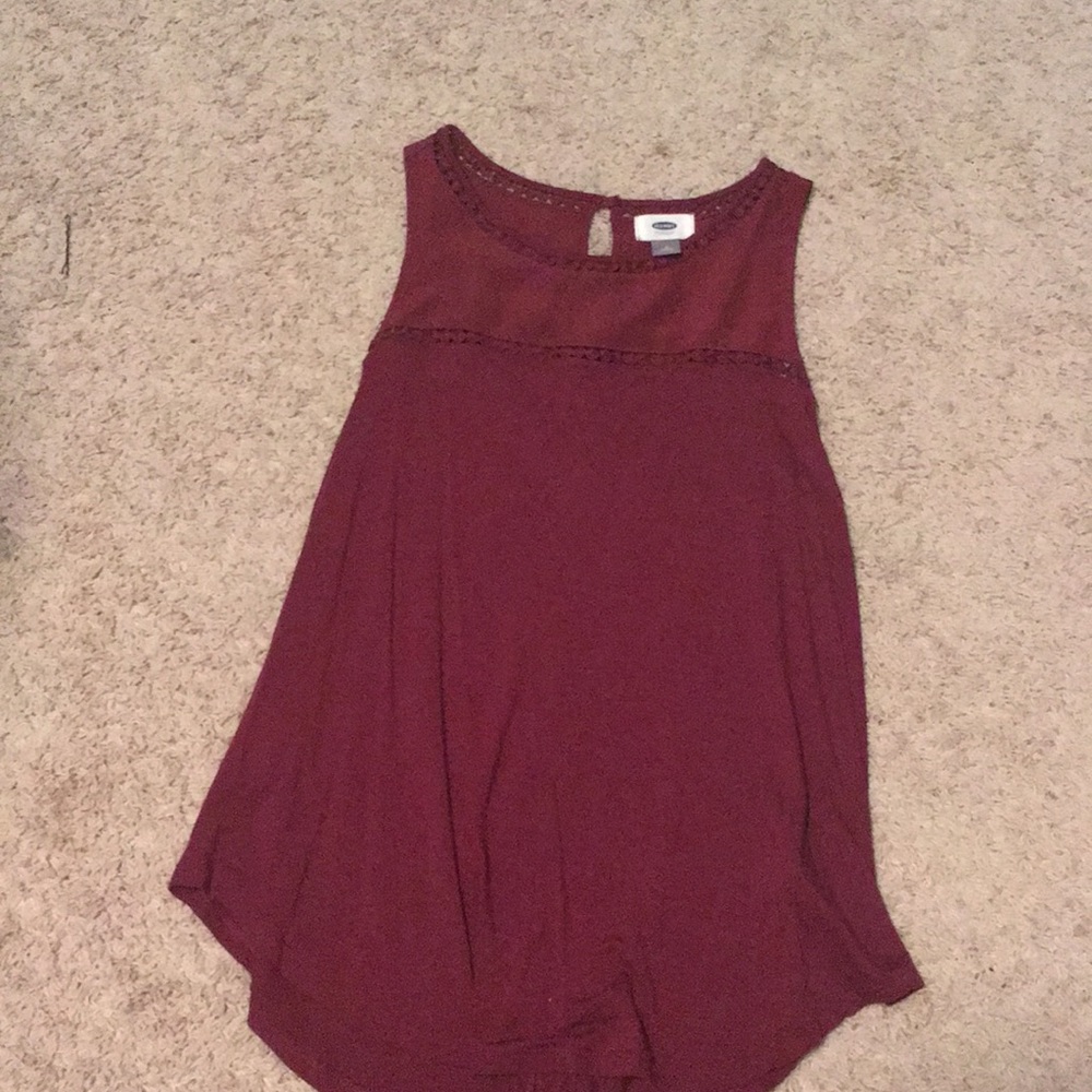Maroon top
